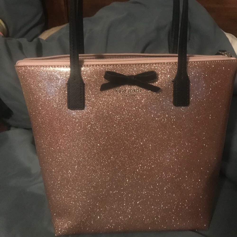 Kate Spade Rose Gold Glitter Bag